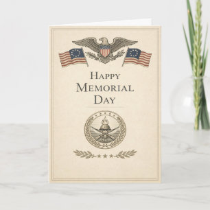 Minimalist Patriotic Memorial Day Card
