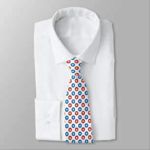 Minimalist Patriotic Stars Pattern Neck Tie