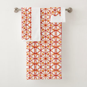 Minimalist Pattern Hexagon Modern Decorative Art Bath Towel Set