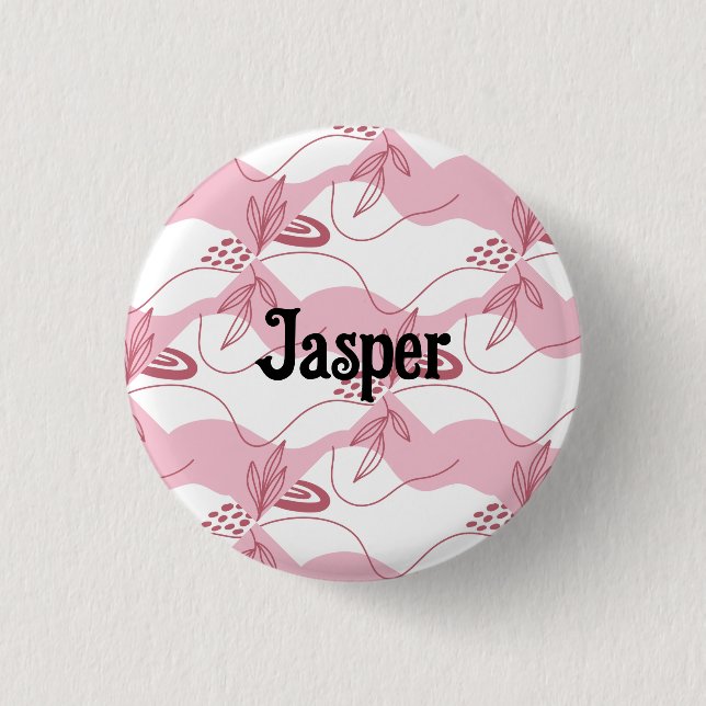 Minimalist Pattern Personalized Button  (Front)