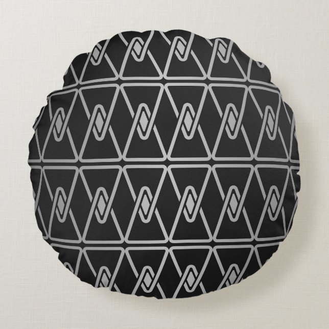 minimalist pattern round pillow (Front)