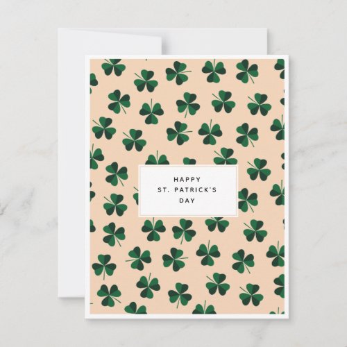 Minimalist Pattern St Patricks Day Card