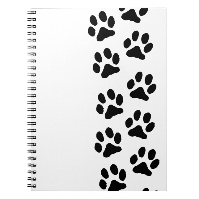 Minimalist Paw Print Notebook - Organizing with Pe (Front)
