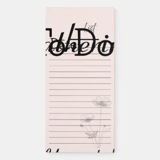 Minimalist Peach Floral To Do List Pad