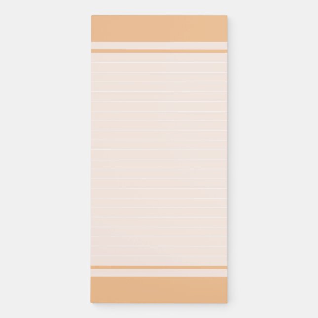 Minimalist Peach Fridge Magnet Notepad (Front)
