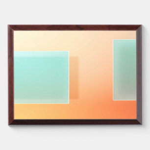 Minimalist Peach Mint Glassmorphism Art Award Plaque