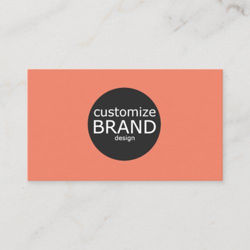 Minimalist Peach Professional Corporate Logo Business Card