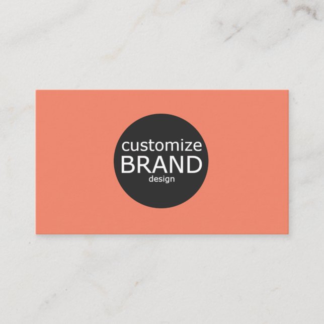 Minimalist Peach Professional Corporate Logo Business Card (Front)