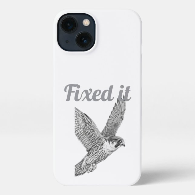 Minimalist Peregrine Falcon Fixed It Phone Case (Back)