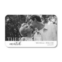 Minimalist Perfect Match Photo Wedding Matchbox