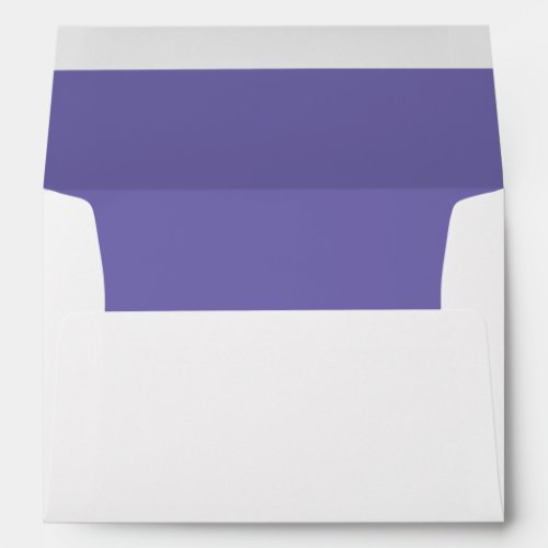 Minimalist Periwinkle Purple Monogram Note Card Envelope