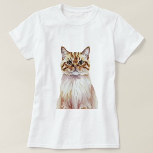 Minimalist Persian Cat Inspired  T_Shirt
