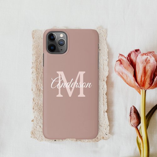 Minimalist Personal Initial Girly iPhone Case