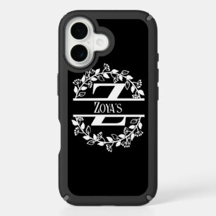 Minimalist Personalised Name with Letter Z iPhone 16 Case