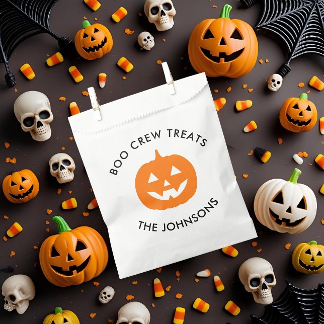 Minimalist Personalized Boo Crew Halloween  Favor Bag (Creator Uploaded)