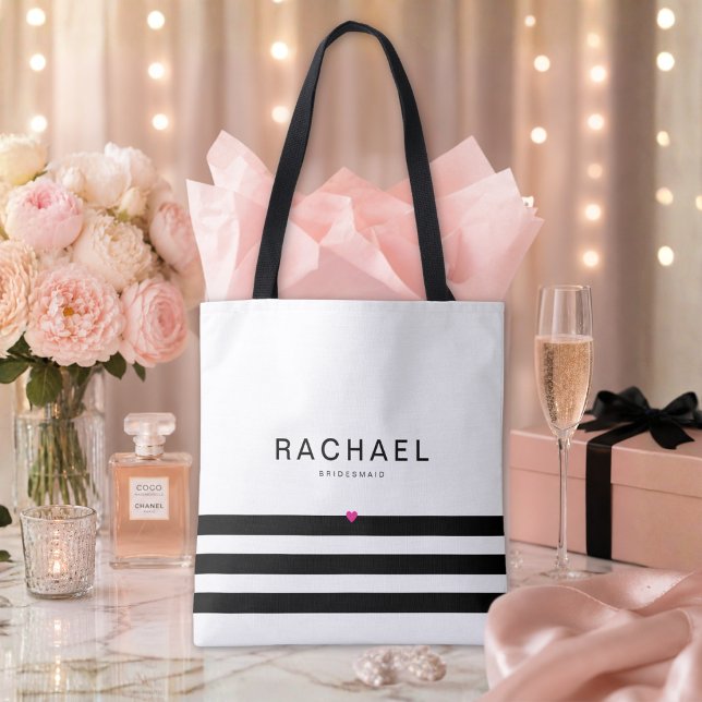 Minimalist Personalized Bridal Tote Bag  (Bridal Tote Bag For The Whole Bride Crew)