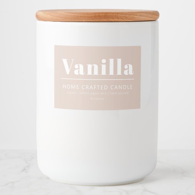 Minimalist Personalized Candle Label (Front)