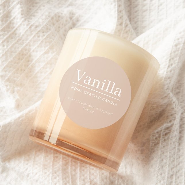 Minimalist Personalized Candle Label Sticker (Creator Uploaded)