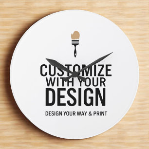 Minimalist Personalized Company Branded Custom Large Clock