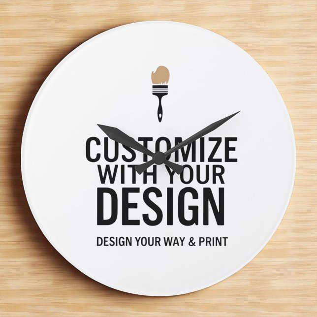Minimalist Personalized Company Branded Custom  Large Clock (Creator Uploaded)
