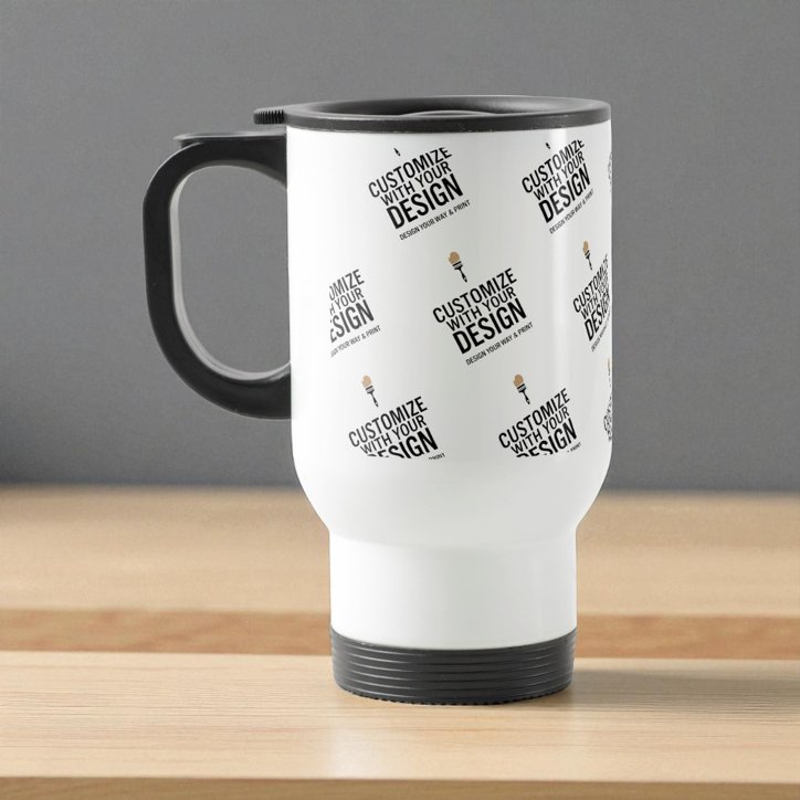 Minimalist Personalized Company Branded Custom Travel Mug