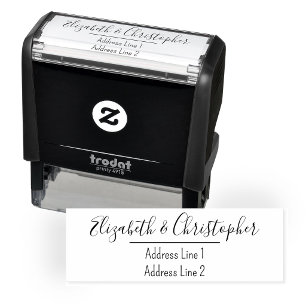 Minimalist Personalized Couples Return Address Self-inking Stamp