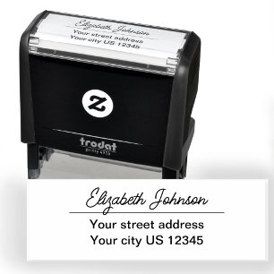 Minimalist Personalized Couples Return Address Self-inking Stamp