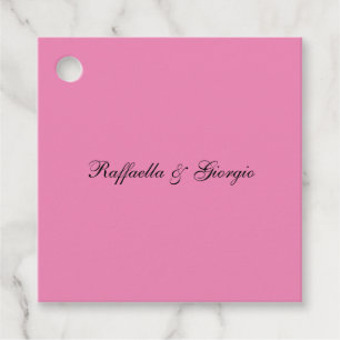 Minimalist personalized customized name pink color favor tags