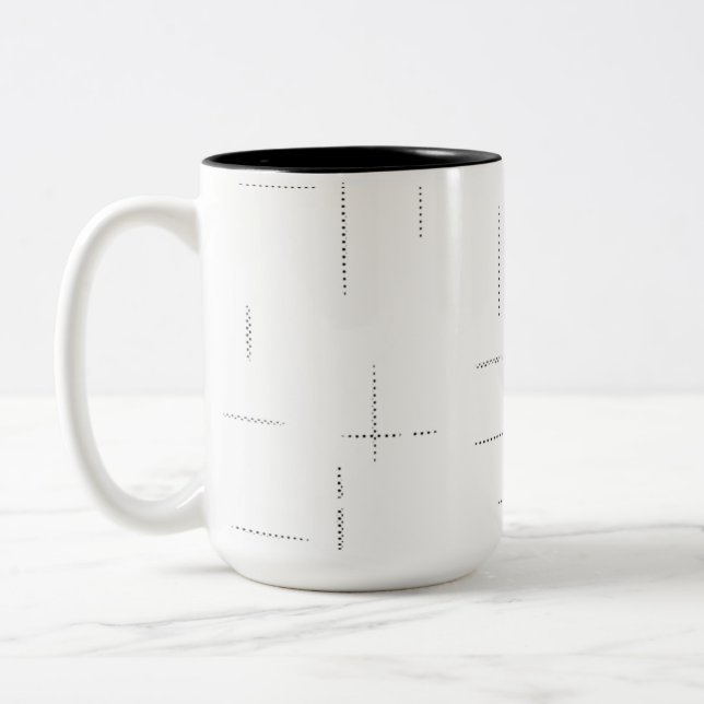 Minimalist Personalized File Folder Set Two-Tone Coffee Mug (Left)