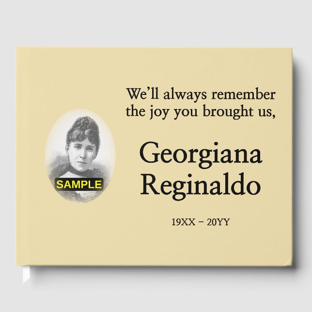 Minimalist & Personalized Funeral Guestbook (Front)