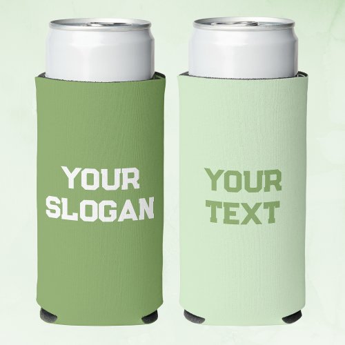 Minimalist Personalized Green Colors  Seltzer Can Cooler