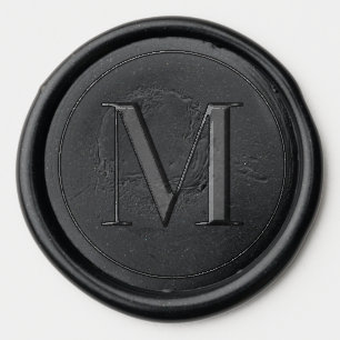 Minimalist Personalized Initial Wax Seal Sticker
