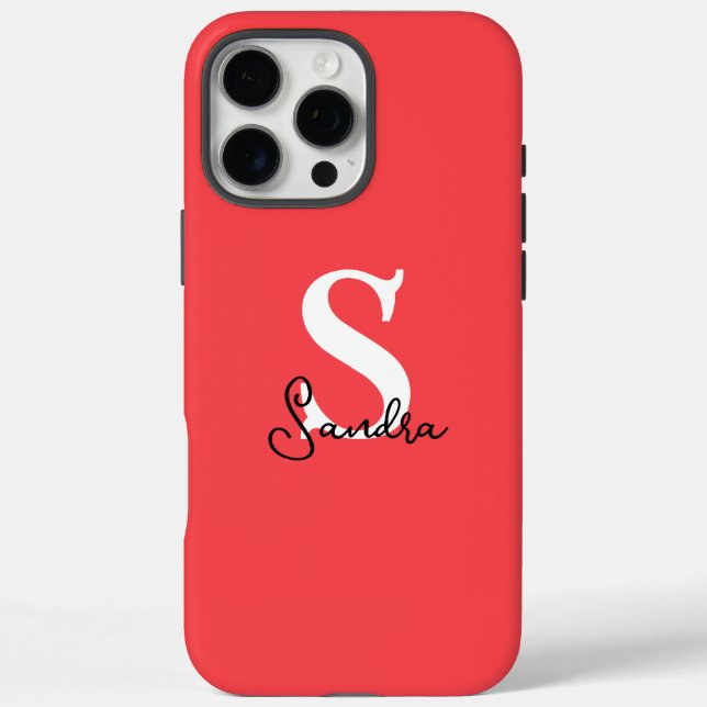 Minimalist Personalized iPhone Case with Monogram (Back)