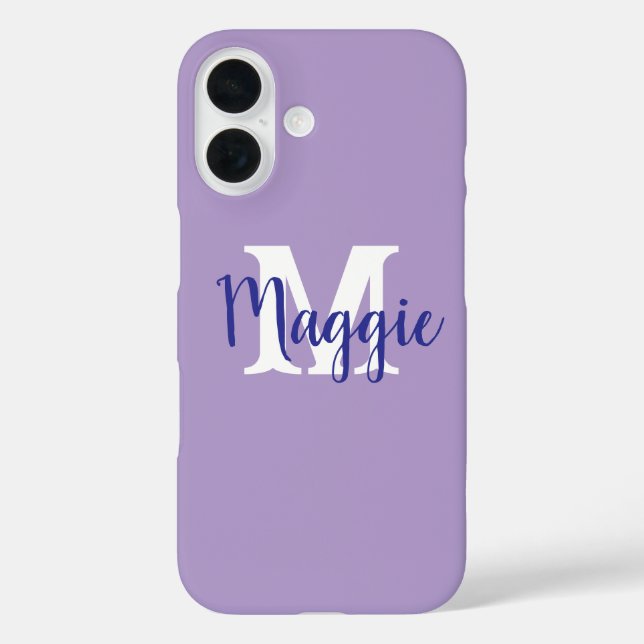 Minimalist Personalized iPhone Case with Monogram  (Back)