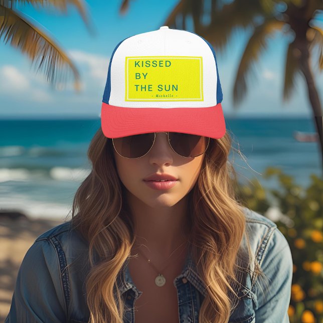 Minimalist Personalized Kissed by the Sun Trucker Hat (Creator Uploaded)