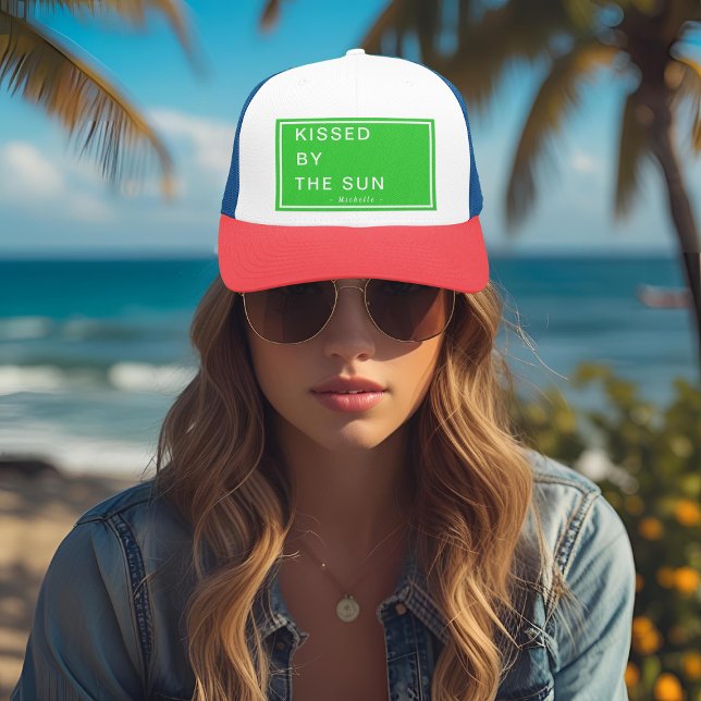 Minimalist Personalized Kissed by the Sun Trucker Hat (Creator Uploaded)