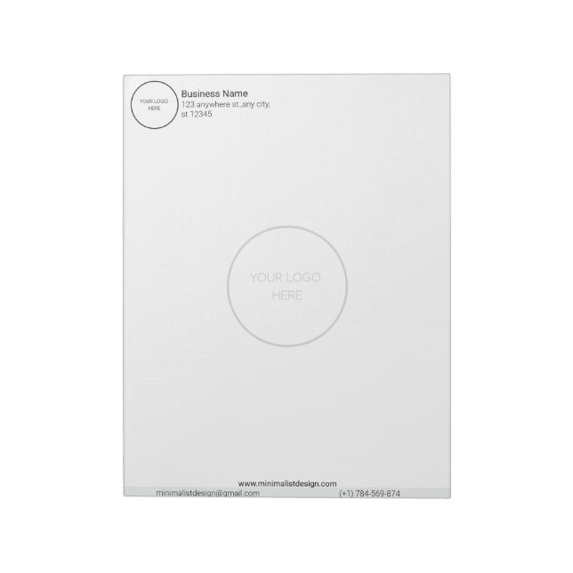 Minimalist Personalized Logo Notepad (Rotated)