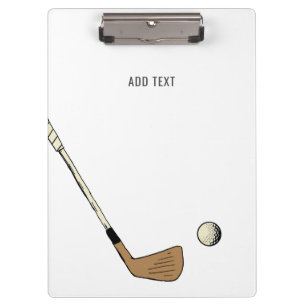 Minimalist Personalized Modern Vintage Golf Clipboard