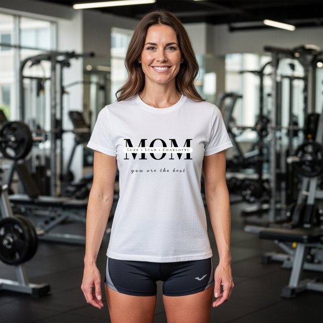 Minimalist Personalized Mom Name T Shirt (Creator Uploaded)