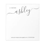 Minimalist Personalized Name | From The Desk Of Notepad at Zazzle