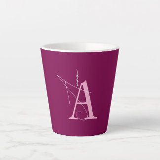 Minimalist Personalized name initials  Latte Mug