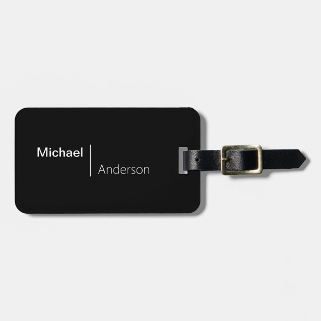 Minimalist Personalized Name Luggage Tag (Front Horizontal)