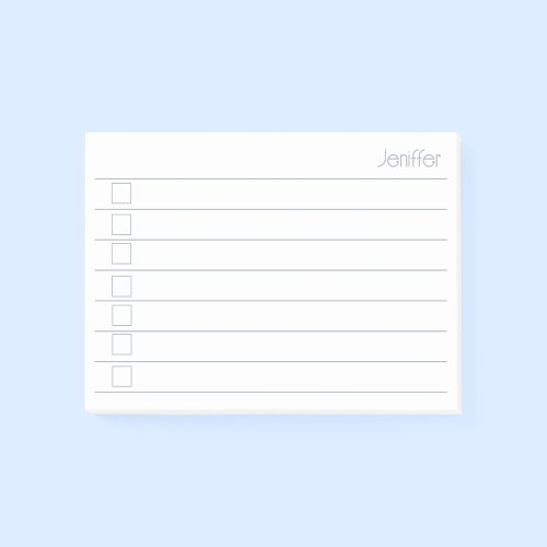 Minimalist Personalized Name with To_Do List Post_it Notes