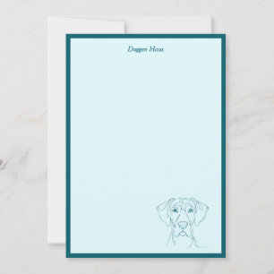 Minimalist Personalized Note Cards – Great Dane Li