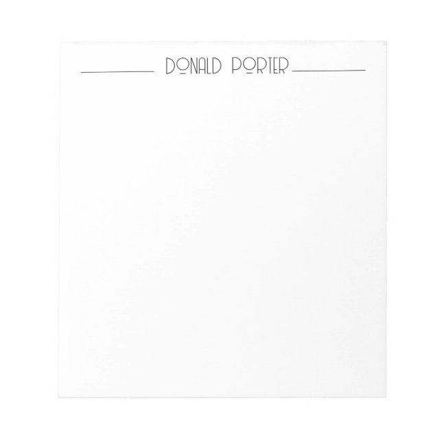 Minimalist Personalized Notepad (Front)