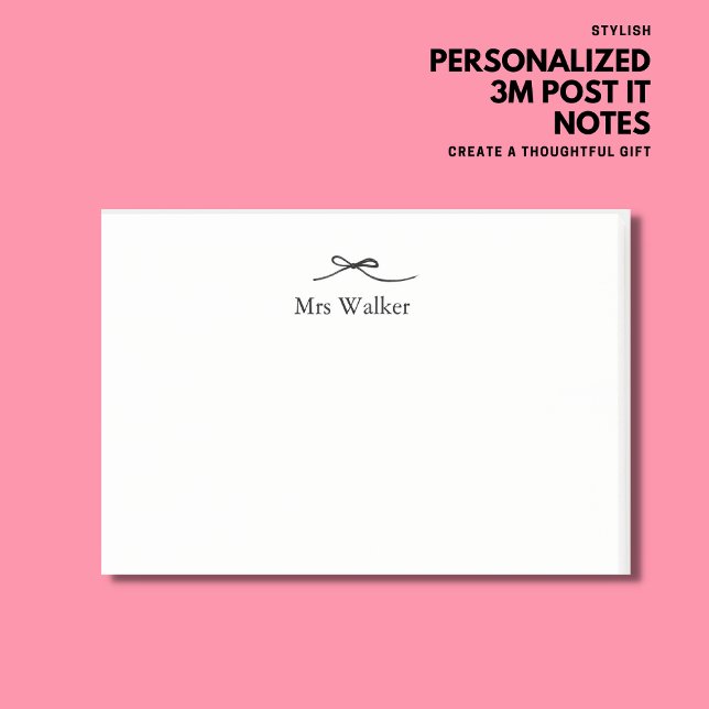 Minimalist Personalized Notes with Bow (Creator Uploaded)