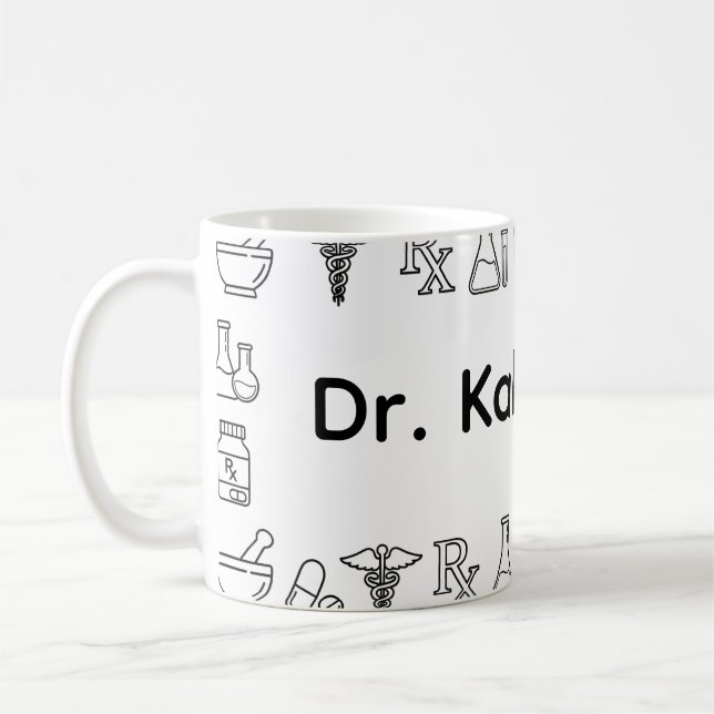 Minimalist Personalized Pharmacist Mug (Left)