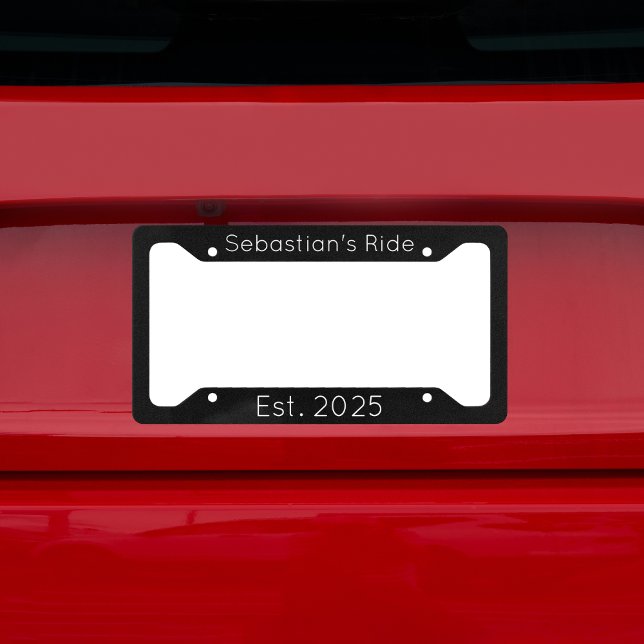 Minimalist Personalized Ride License Plate Frame (Creator Uploaded)