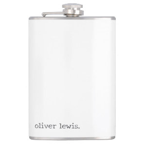 Minimalist Personalized Typewriter-Style Name Flask
