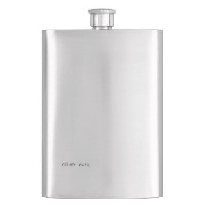 Minimalist Personalized Typewriter-Style Name Flask